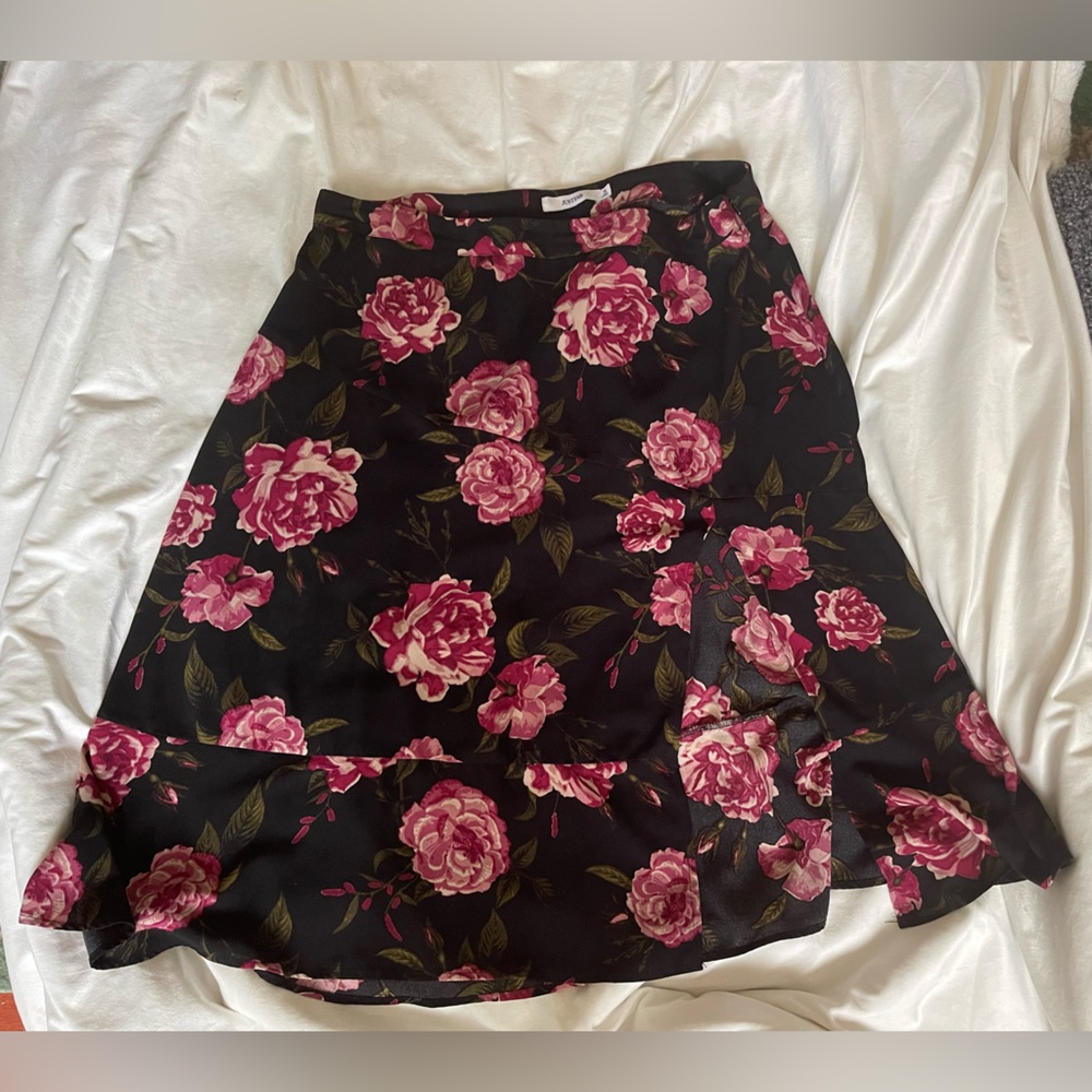 JustFab Pink Ruffled Wrap Skirt